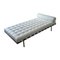 Weißes Bauhaus Barcelona Tagesbett aus Leder von Ludwig Mies van der Rohe für Knoll, 1970er 5