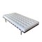 Bauhaus White Leather Barcelona Daybed by Ludwig Mies van der Rohe for Knoll, 1970s 9