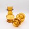 Vintage Amber Hyacinth Vase by Tamara Aladdin for Riihimaki Lasi, 1960s, Set of 2 2