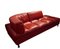 Sofa in Red Grained Leather from Roche Bobois, 2000s, Image 3