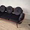 Sofá Mid-Century moderno de terciopelo negro de Erco, años 70, Imagen 3