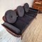 Sofá Mid-Century moderno de terciopelo negro de Erco, años 70, Imagen 4