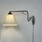 Gelenkige Wandlampe aus Messing & Stoff, Schweden, 1940er 10