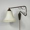 Gelenkige Wandlampe aus Messing & Stoff, Schweden, 1940er 3