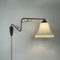 Gelenkige Wandlampe aus Messing & Stoff, Schweden, 1940er 15