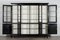 English Monumental Ebonised Glazed Mahogany Breakfront Bookcase, 1880s 2