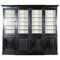 English Monumental Ebonised Glazed Mahogany Breakfront Bookcase, 1880s 1