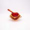 Red Yellow Sommerso Murano Glass Ashtray by Bucella Cristalli, 1950s 4