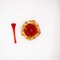 Red Yellow Sommerso Murano Glass Ashtray by Bucella Cristalli, 1950s 7