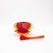 Red Yellow Sommerso Murano Glass Ashtray by Bucella Cristalli, 1950s 3