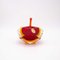 Red Yellow Sommerso Murano Glass Ashtray by Bucella Cristalli, 1950s 2