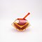 Red Yellow Sommerso Murano Glass Ashtray by Bucella Cristalli, 1950s 5