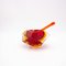 Red Yellow Sommerso Murano Glass Ashtray by Bucella Cristalli, 1950s 1