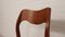 Papercord & Teak Model 71 Dining Chair by Niels Otto Møller for J.L. Møllers, 1960s 11