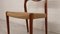 Papercord & Teak Model 71 Dining Chair by Niels Otto Møller for J.L. Møllers, 1960s 6