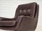 Swivel Lounge Chairs with Ottoman in Leather, 1970s, Set of 3 7