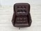 Swivel Lounge Chairs with Ottoman in Leather, 1970s, Set of 3 14