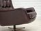 Swivel Lounge Chairs with Ottoman in Leather, 1970s, Set of 3 18