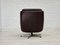 Swivel Lounge Chairs with Ottoman in Leather, 1970s, Set of 3 23