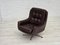 Swivel Lounge Chairs with Ottoman in Leather, 1970s, Set of 3 8
