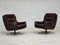 Swivel Lounge Chairs with Ottoman in Leather, 1970s, Set of 3 5