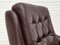 Swivel Lounge Chairs with Ottoman in Leather, 1970s, Set of 3 16