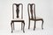 Esszimmerstühle im Queen Anne Stil aus Jaquard Stoff, 1890er, 4 . Set 4