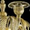 Venetian Gold Murano Style Glass Chandelier with Leaves by Simoeng 3