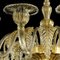 Venetian Gold Murano Style Glass Chandelier with Leaves by Simoeng 4