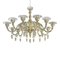 Venetian Gold Murano Style Glass Chandelier with Leaves by Simoeng 1