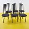 Vintage Chairs in Black Metal by Giorgio Cattelan, Set of 6, Image 1