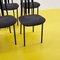 Vintage Chairs in Black Metal by Giorgio Cattelan, Set of 6, Image 2