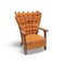 Set of Large Armchair in Oak by Guillerme Et Chambron for Votre Maison, 1950s, Image 1