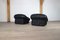 Vintage Black Leather Sofas by De Pas, D'Urbino and Lomazzi for Dalloca, 1970s, 1972, Set of 2 8