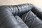 Vintage Black Leather Sofas by De Pas, D'Urbino and Lomazzi for Dalloca, 1970s, 1972, Set of 2 3