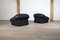 Vintage Black Leather Sofas by De Pas, D'Urbino and Lomazzi for Dalloca, 1970s, 1972, Set of 2 5
