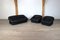 Vintage Black Leather Sofas by De Pas, D'Urbino and Lomazzi for Dalloca, 1970s, 1972, Set of 2 10