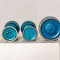 Rimini Blu Kerzenhalter von Aldo Londi für Bitossi, Italien, 1970er, 3er Set 5