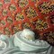 Antique Baroque Classicist Crown Glazed White-Fired Earthenware Tiled Fireplace Mantel, Image 18