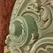 Antique Baroque Classicist Crown Glazed White-Fired Earthenware Tiled Fireplace Mantel, Image 10