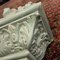 Antique Baroque Classicist Crown Glazed White-Fired Earthenware Tiled Fireplace Mantel, Image 12