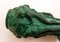 Small Czech Art Deco Vasein Malachite Green Opaline Glass with Bacchantes attributed to Heinrich Hoffmann, 1930s, Image 2