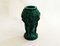 Small Czech Art Deco Vasein Malachite Green Opaline Glass with Bacchantes attributed to Heinrich Hoffmann, 1930s, Image 12