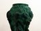 Small Czech Art Deco Vasein Malachite Green Opaline Glass with Bacchantes attributed to Heinrich Hoffmann, 1930s, Image 3