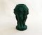 Small Czech Art Deco Vasein Malachite Green Opaline Glass with Bacchantes attributed to Heinrich Hoffmann, 1930s, Image 11