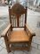 Art Nouveau Throne Armchair in Oak, 1905 7