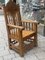 Art Nouveau Throne Armchair in Oak, 1905 8