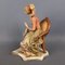 Vintage Biskuitkeramik Skulptur einer sitzenden Frau mit Hund von Capodimonte, 1960er 5