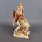 Vintage Biskuitkeramik Skulptur einer sitzenden Frau mit Hund von Capodimonte, 1960er 9