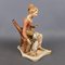 Vintage Biskuitkeramik Skulptur einer sitzenden Frau mit Hund von Capodimonte, 1960er 8